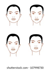 270,401 Face shape woman Images, Stock Photos & Vectors | Shutterstock