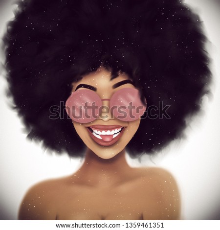 Black afro queen