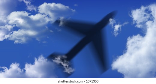 black airplane