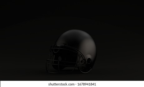 Black American Football Helmet Black Background Stock Illustration ...