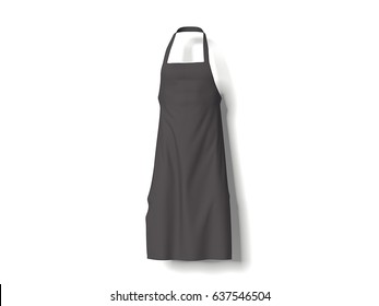 Black Apron Isolated On White Background. 3d Rendering