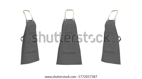 Download Black Apron Leather Strap Apron Mockup Stock Illustration 1772057387