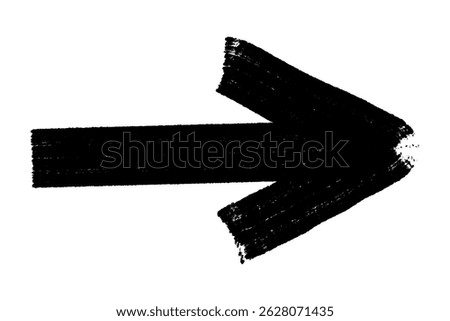 A black arrow pointing to the right. The arrow is drawn in a thick, bold line. The image has a simple, minimalist feel to it
