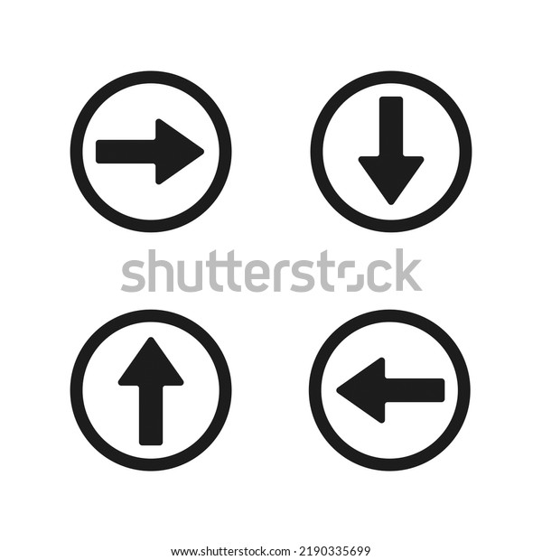 Black Arrows Circle Four Different Directions Stock Illustration 2190335699 Shutterstock 7907