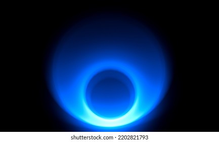 black background and blue gradient circle abstract