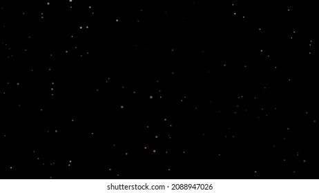 Black Background With Gold Glitter For A Holiday Card, Animation Banner. Abstract Space And Stars. Approach, Movement Of Small Gold Particles. Christmas Background	
