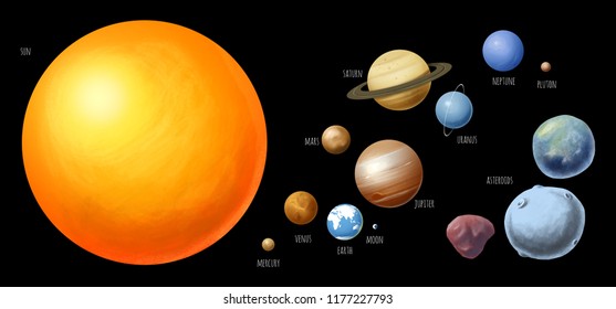 Planets Realistic Transparent Set Solar System Stock Vector (Royalty ...