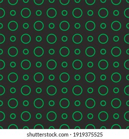 Black Background With Neon Green Polka Dots. Seamless Pattern For Halloween Desktop Tile Wallpaper And Spring Website Design