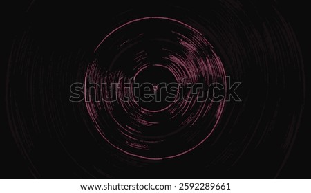 black background with a pink CD image in the middle