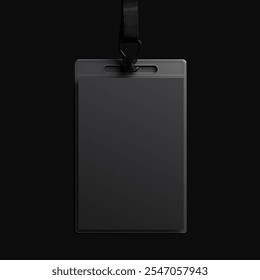 Black Badge Mockup on Black Background. High quality photo