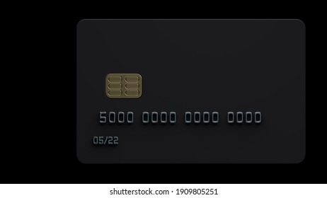 Black Bank Card Black Back Premium 8K