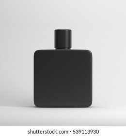 Black Blank Fragrance Bottle Mockup. 3d Rendering