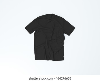 Black Blank Tshirt On Bright White Stock Illustration 464276633 ...