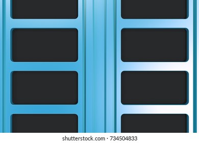 Black and blue architectural elements. Abstract architectural background. 3D rendering illustration.