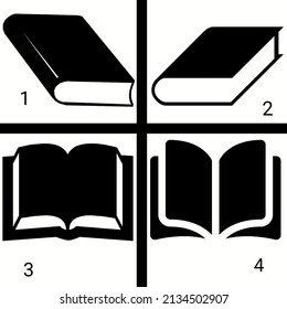 Black Book-shaped Drawing With Four Different Shapes
