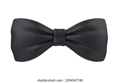 Black Bow Tie Isolated. 3D Rendering