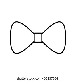 Black Bow Tie Line Icon Stock Illustration 331375844 | Shutterstock