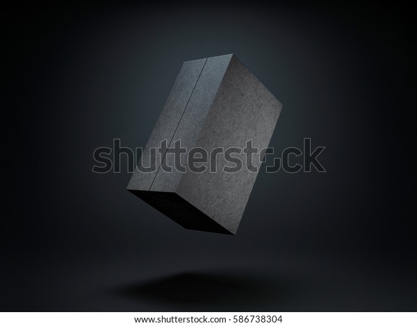 Download Black Box Mockup On Dark Background Stock Illustration ...