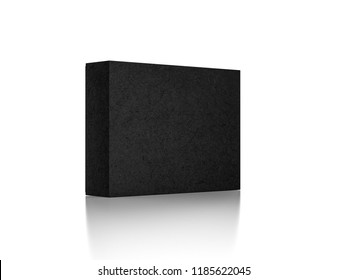 Black Box Mockup In White Studio, 3d Rendering