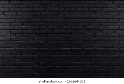 black brick wall background. dark stone texture. Blank copy space. Abstract black brick wall pattern. 3d rendering