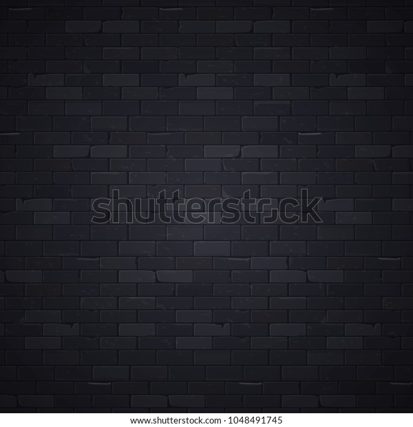 黒いレンガ壁パターンの背景 イラトス 石ブロック構造煉瓦塀 都市デザイン壁紙 のイラスト素材