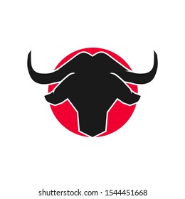 Vector Image Buffalo Head On White Stock Vector (Royalty Free) 390461227