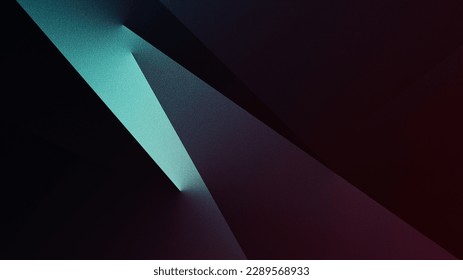Black burgundy red purple blue green teal abstract pattern background for design. 3d effect. Geometric shape. Polygon. Metallic sheen. Color gradient. Dark light. Modern futuristic fantastic fantasy. Ilustração Stock