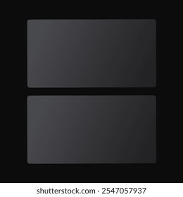 Black Business Card Mockup on Black Background. High quality photo