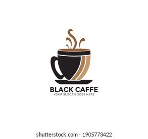 Black Caffe Logo Design Concept