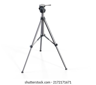 Black camera tripod 3d render