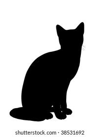 Black Cat Art Illustration Silhouette On のイラスト素材 Shutterstock