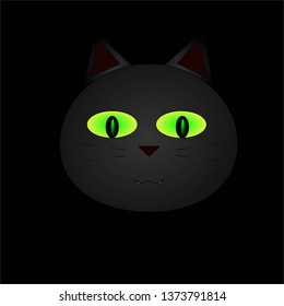 Similar Images, Stock Photos & Vectors of Black cat in darkness