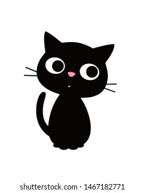 Black Cat Illustration Clip Art Cartoon Icon
