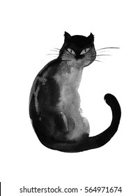 25,457 Black cat watercolor Images, Stock Photos & Vectors | Shutterstock