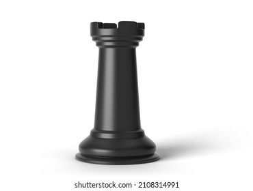 Black Chess Rook Gaming Figure Isolated Stock Illustration 2108314991