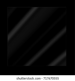 Black Chrome Square On Black Background