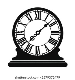 black clock isolated on white