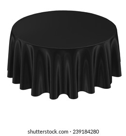 Black Cloth On The Table, Image Isolated