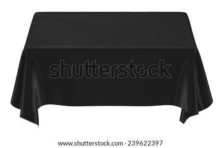 Black Cloth On Table Image Isolated Stock Illustration 239622397