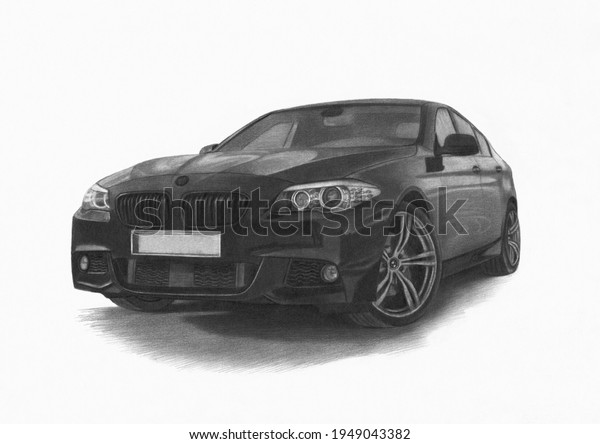 Black color luxury car\
drawing