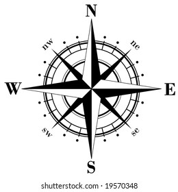 Black Compass Rose Vector Stock Vector (Royalty Free) 16784290 ...