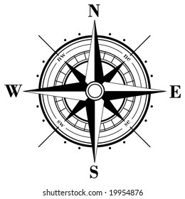 Black Compass Rose Vector Stock Vector (Royalty Free) 16784290 ...