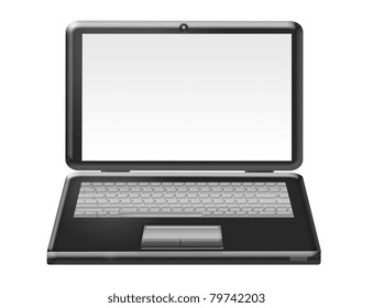 Laptop Line Style Design Isolated On Stock Vector (Royalty Free) 1033967401