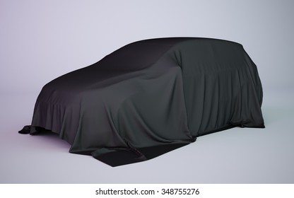 black covered car