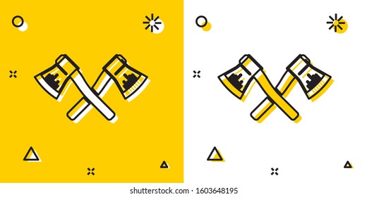 yellow and black axe