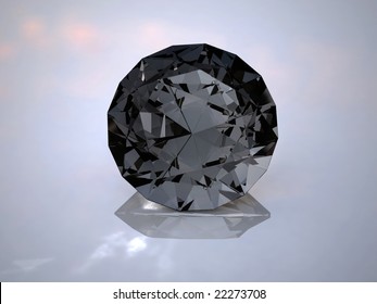 Black Diamond On A White Background