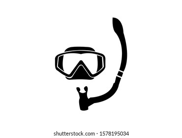 Black Diving Mask Icon On White Stock Illustration 1578195034 ...