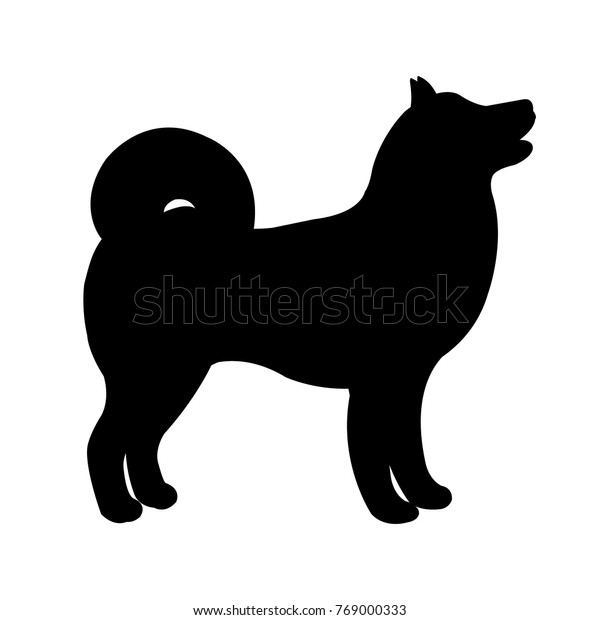 Black Dog Silhouette Stock Illustration 769000333