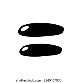 Black Equal Sign Illustration On White Background