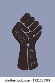 Black Fist Antiracist Movement Activist Black Lives Matter Blm Revolution Protest Equality BLM Icon Logo Empowerment 